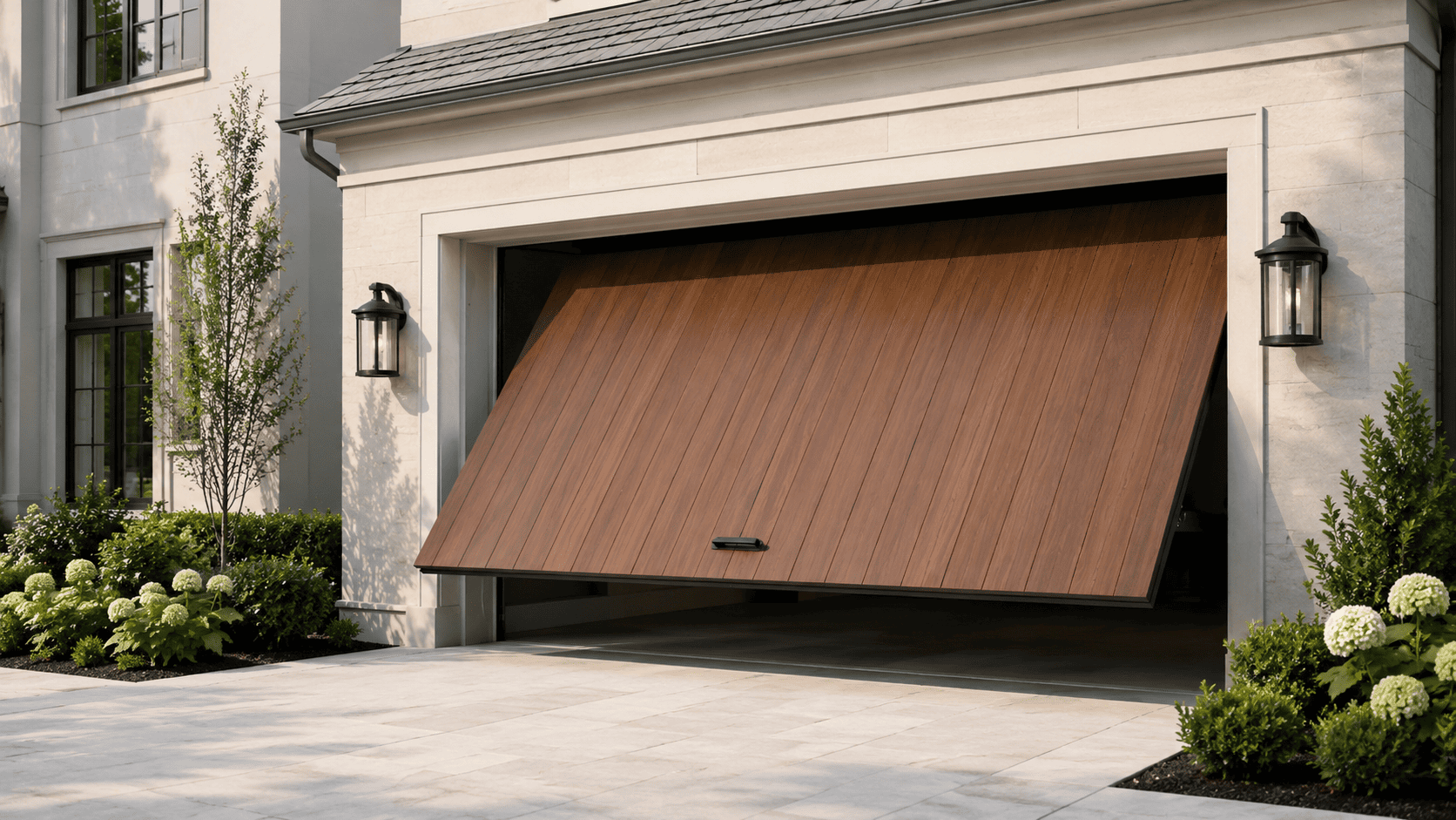 Garage door repair in progress — Brisbane City